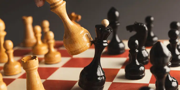 Chess pieces relating to digital marketing strategy