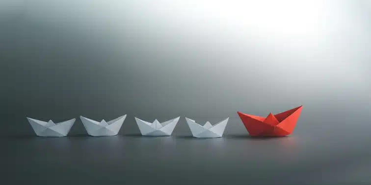 5 paper boats