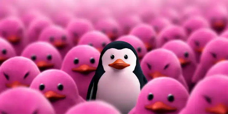 Penguin standing out amongst other penguins - Smart Cow Marketing Digital Marketing Croydon